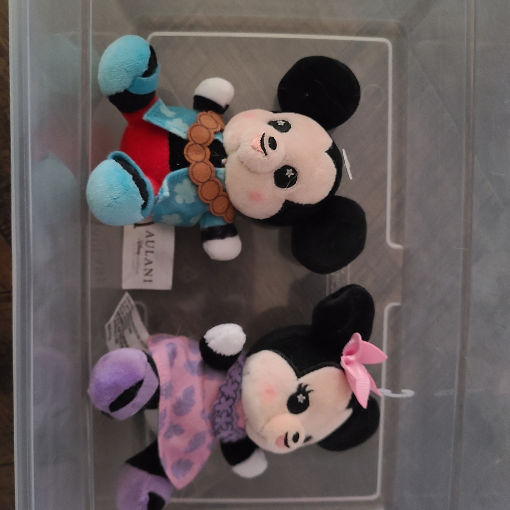Mickey and Minnie Plush Set - Black, Blue, Purple